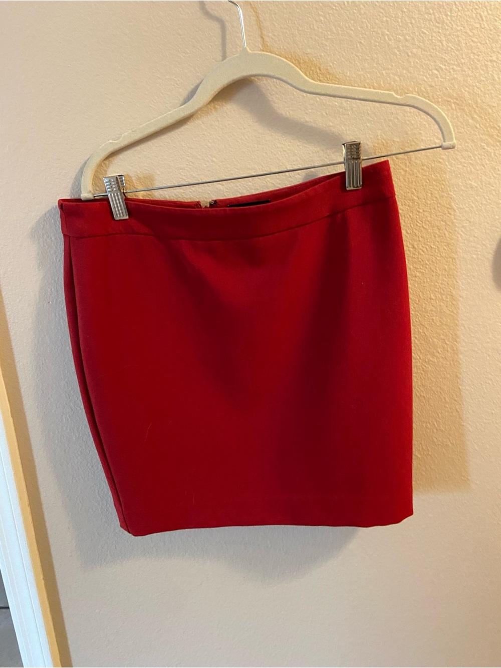 1. State Red Mini Pencil Skirt